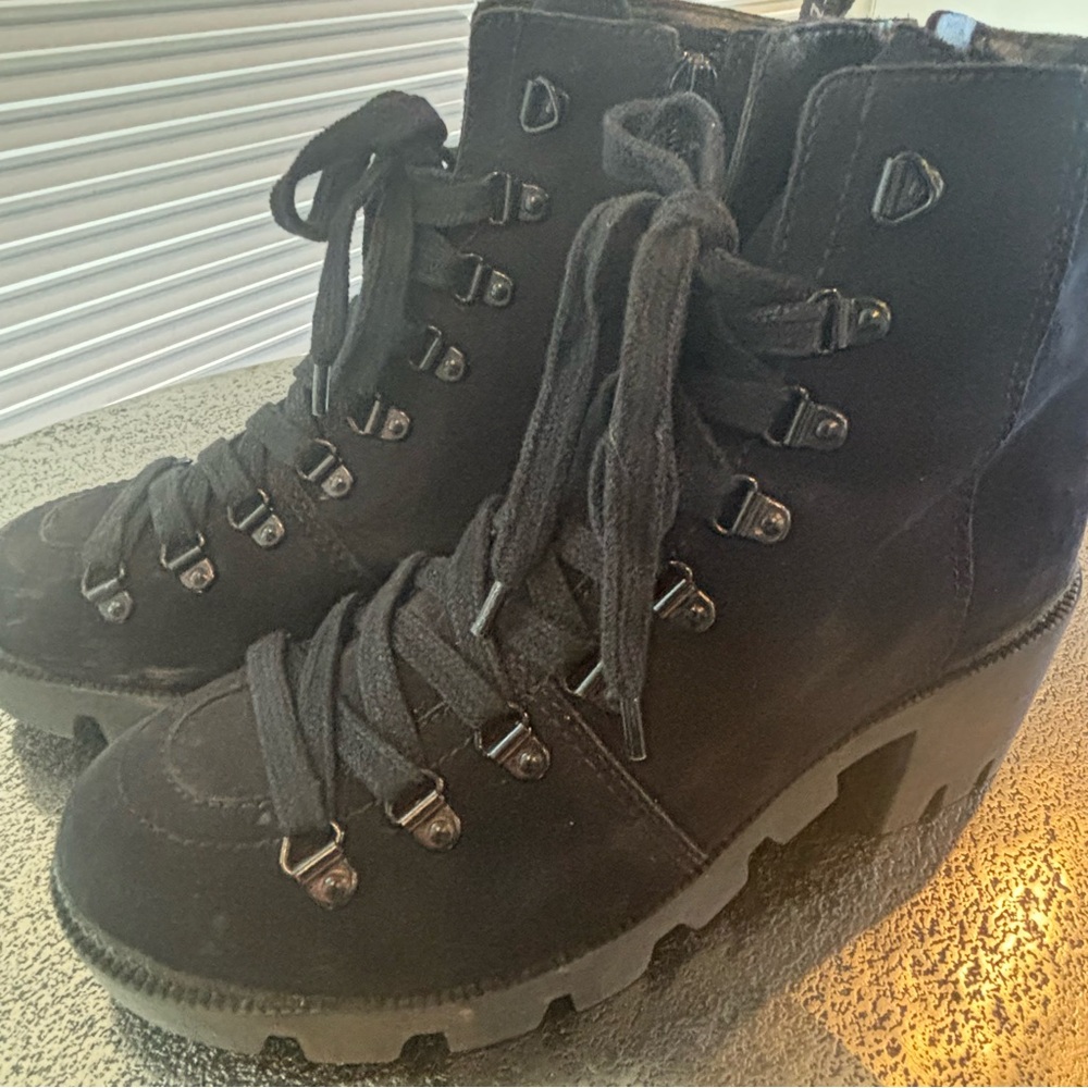 Chunky Black Lug Sole Boots